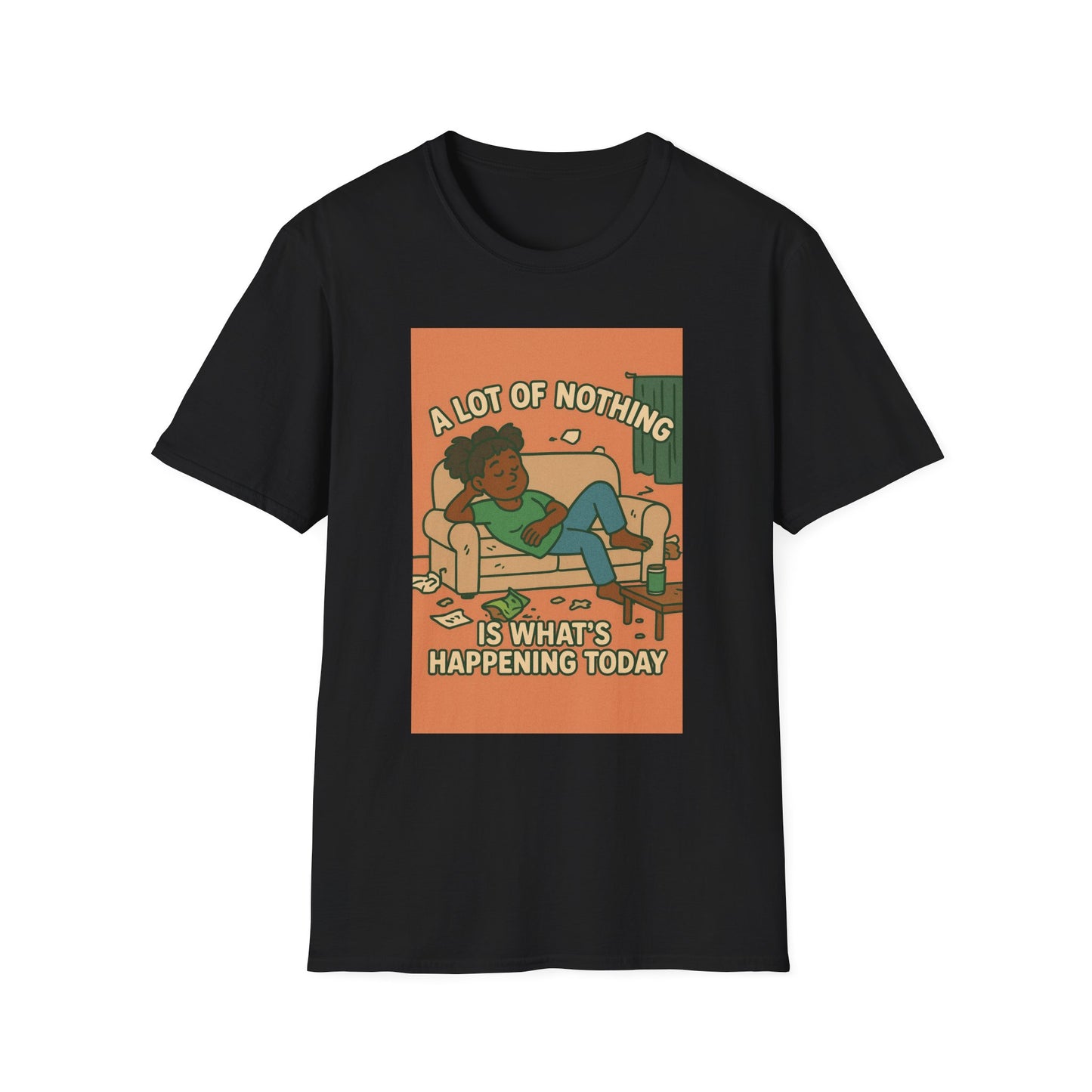 Chill Vibes T-Shirt, A Lot of Nothing Graphic Tee, Lazy Day Outfit, Relaxation Gift, Couch Potato Shirt, Casual Wear