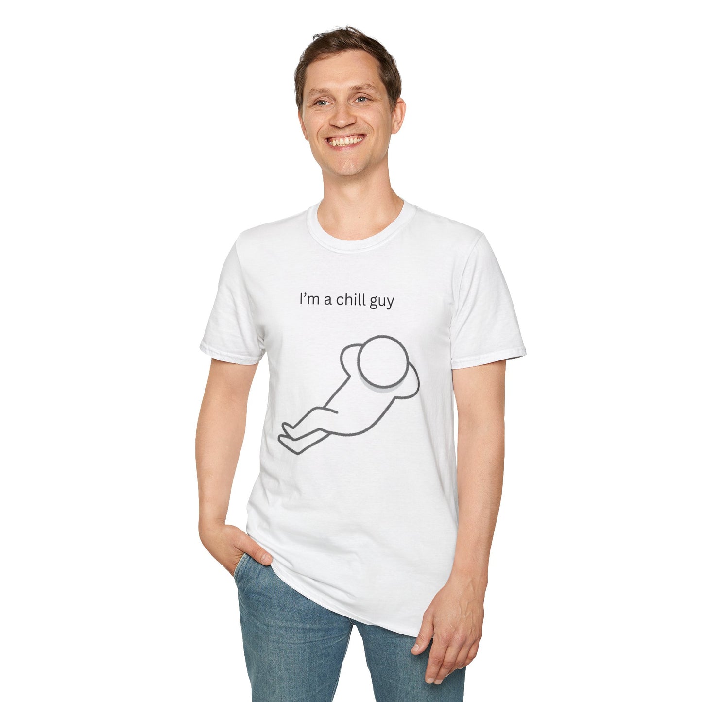 Chill Guy Unisex Softstyle T-Shirt - Relaxed Graphic Tee for Casual Wear