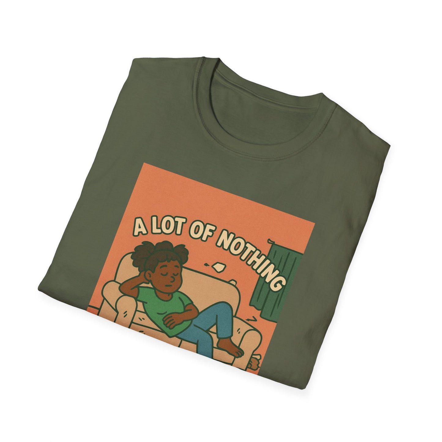 Chill Vibes T-Shirt, A Lot of Nothing Graphic Tee, Lazy Day Outfit, Relaxation Gift, Couch Potato Shirt, Casual Wear
