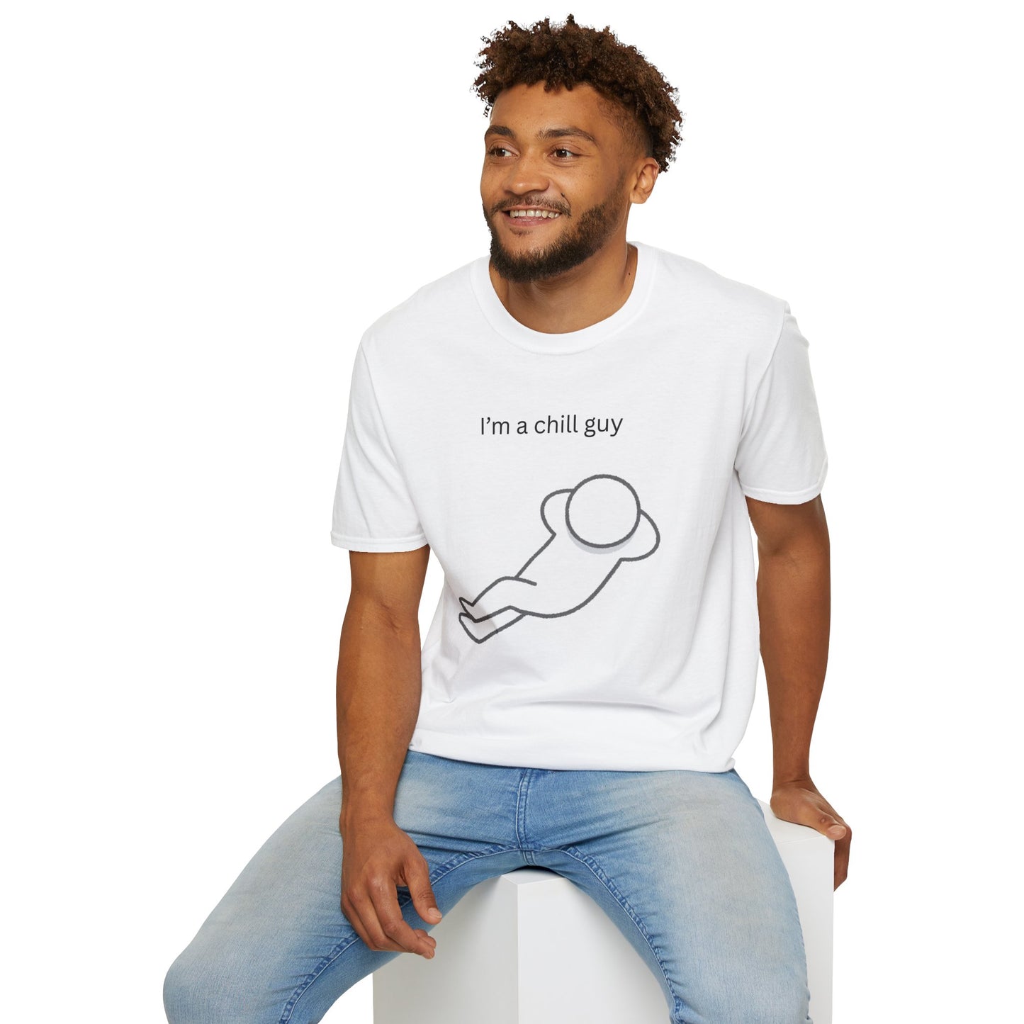 Chill Guy Unisex Softstyle T-Shirt - Relaxed Graphic Tee for Casual Wear