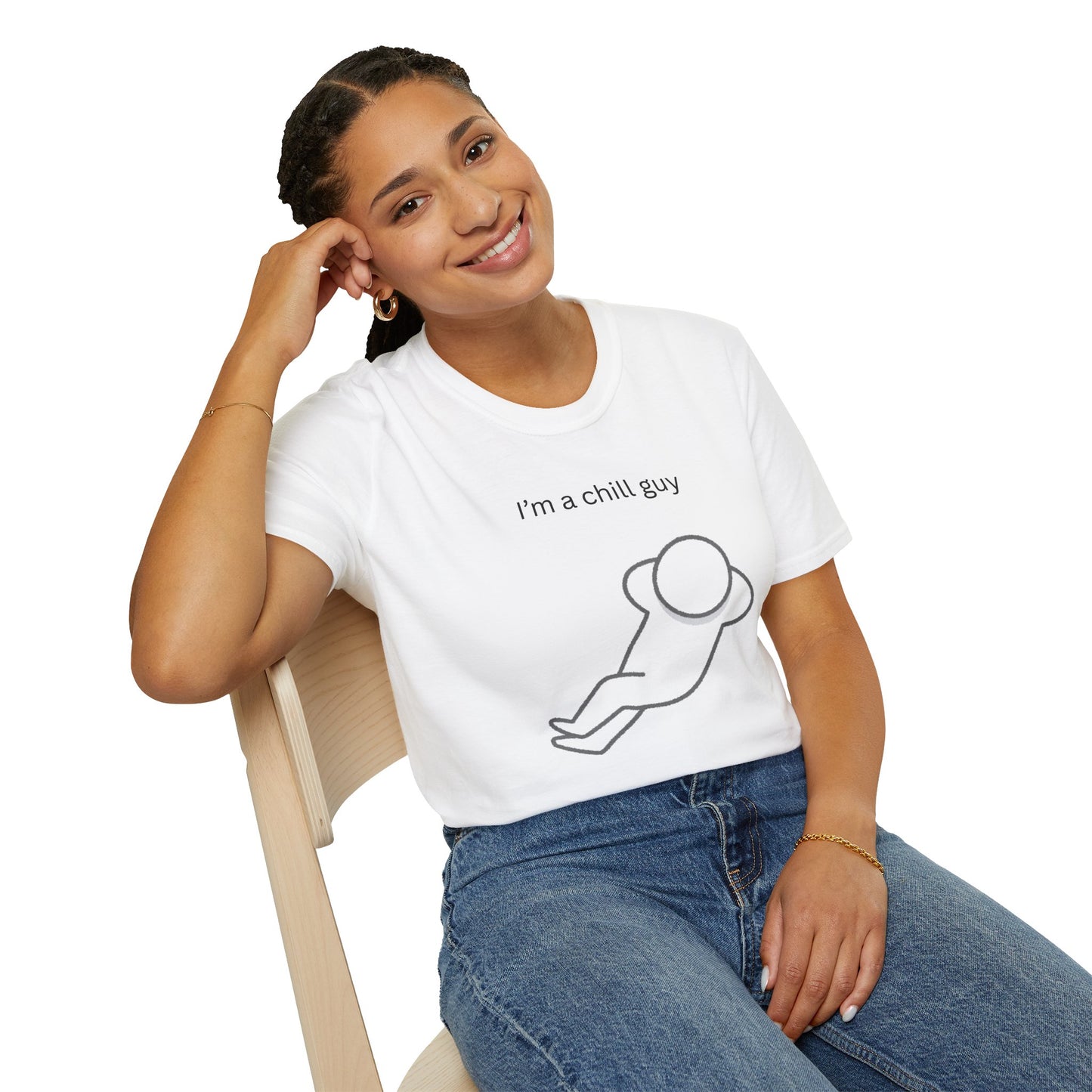 Chill Guy Unisex Softstyle T-Shirt - Relaxed Graphic Tee for Casual Wear