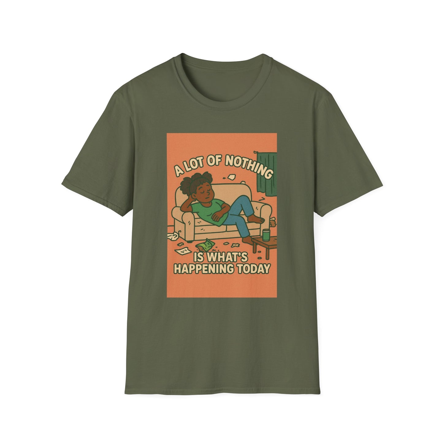Chill Vibes T-Shirt, A Lot of Nothing Graphic Tee, Lazy Day Outfit, Relaxation Gift, Couch Potato Shirt, Casual Wear