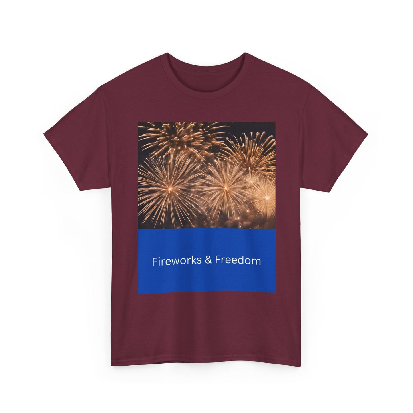 Fireworks & Freedom T-Shirt — American Flag Fourth of July Tee