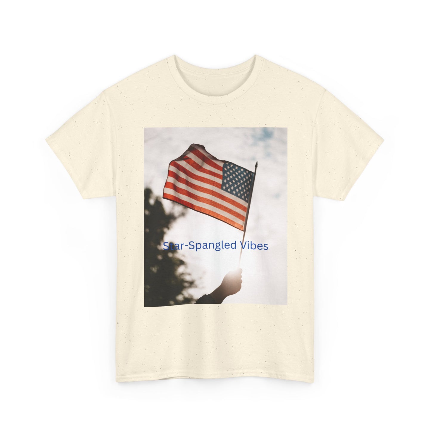T-Shirt — "Star-Spangled Vibes" American Flag Photo Tee | 4th of July Patriotic Shirt