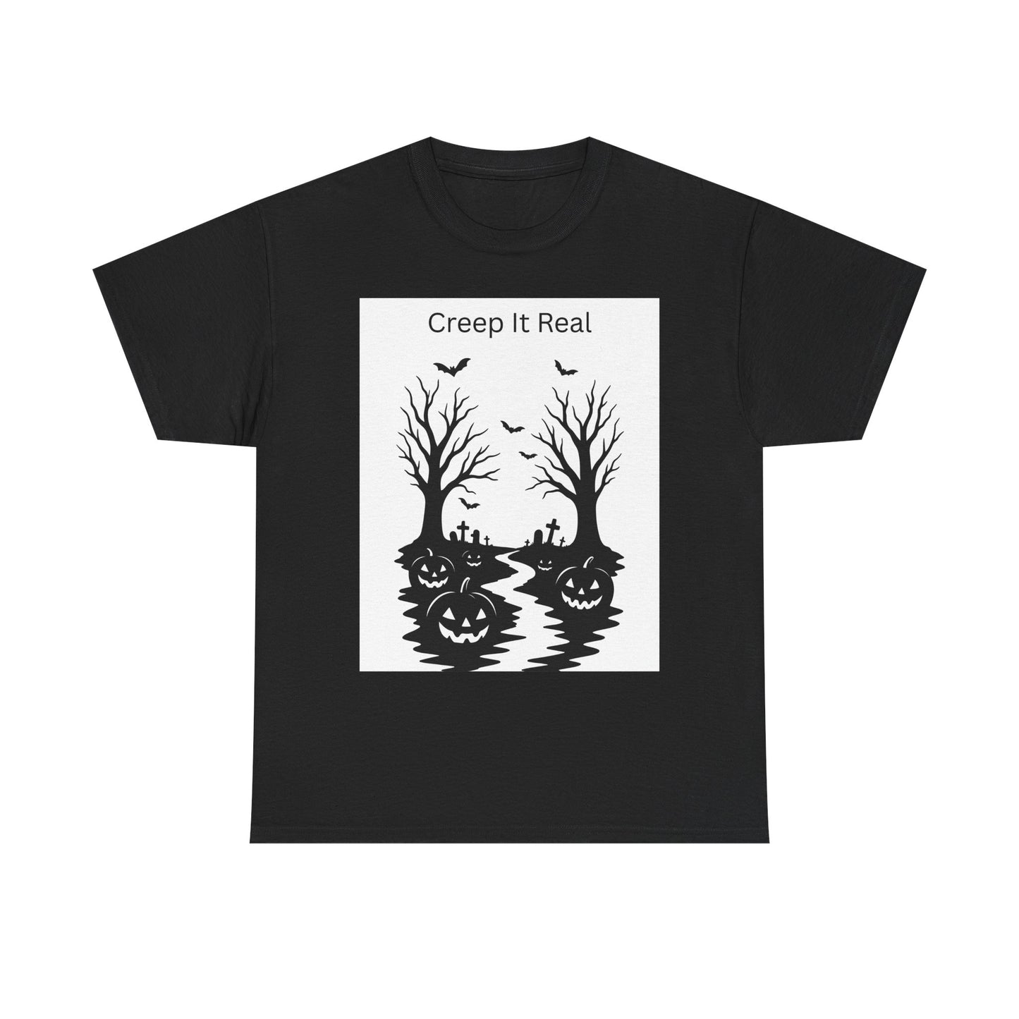 Halloween T‑Shirt — "Creep It Real" Pumpkin Jack‑O'Lantern Tee