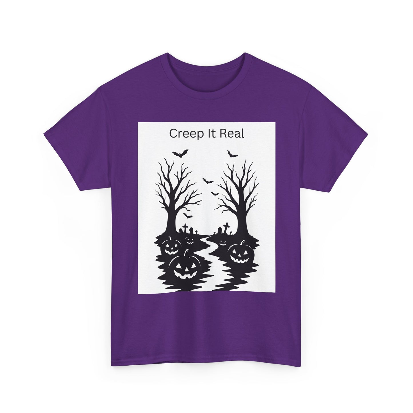 Halloween T‑Shirt — "Creep It Real" Pumpkin Jack‑O'Lantern Tee