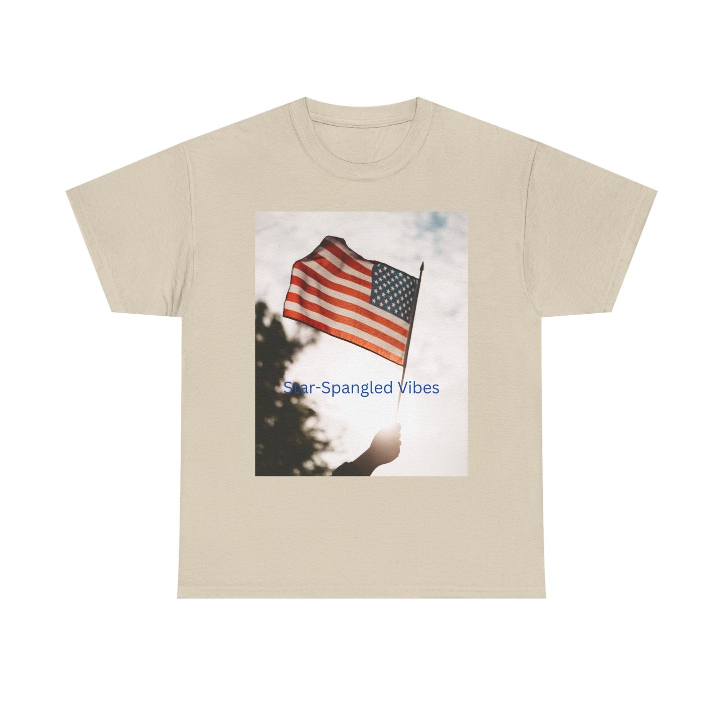 T-Shirt — "Star-Spangled Vibes" American Flag Photo Tee | 4th of July Patriotic Shirt