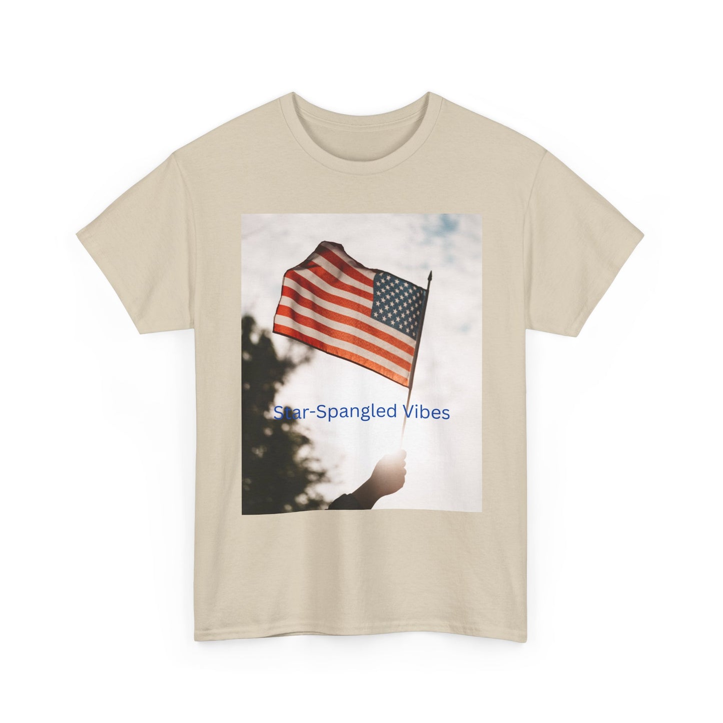 T-Shirt — "Star-Spangled Vibes" American Flag Photo Tee | 4th of July Patriotic Shirt