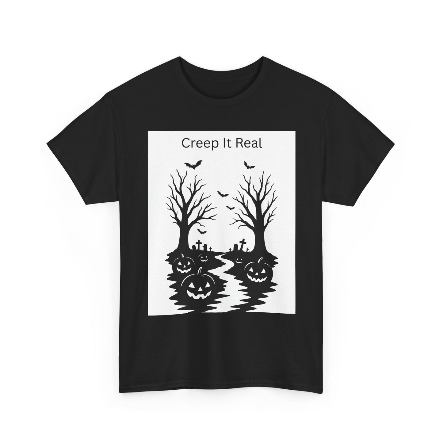 Halloween T‑Shirt — "Creep It Real" Pumpkin Jack‑O'Lantern Tee