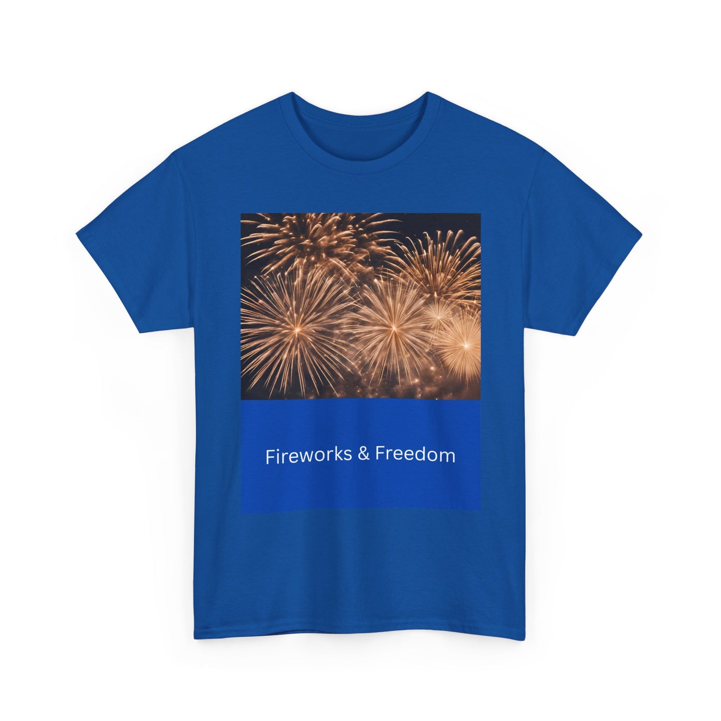 Fireworks & Freedom T-Shirt — American Flag Fourth of July Tee