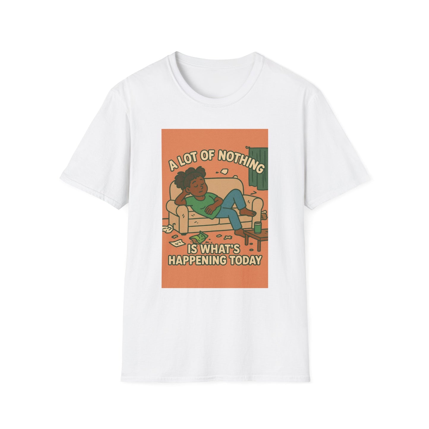 Chill Vibes T-Shirt, A Lot of Nothing Graphic Tee, Lazy Day Outfit, Relaxation Gift, Couch Potato Shirt, Casual Wear