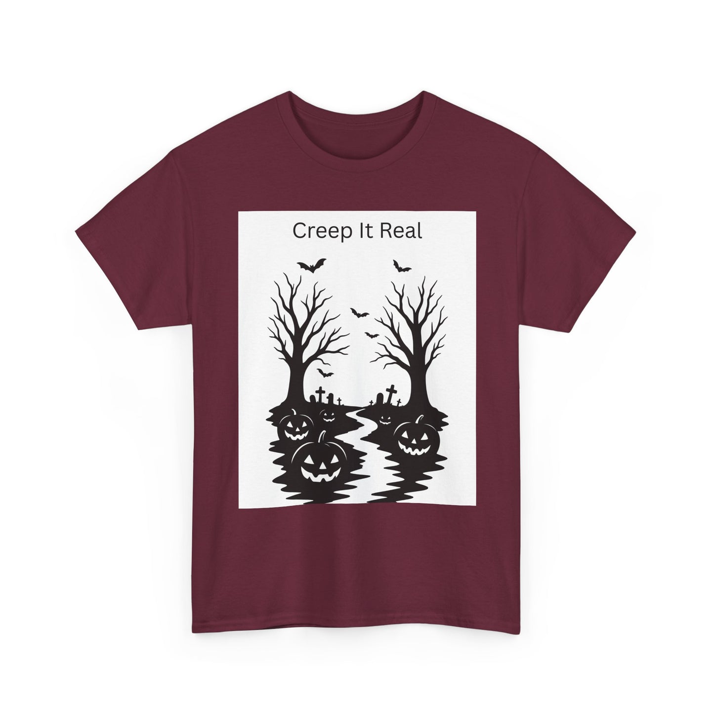 Halloween T‑Shirt — "Creep It Real" Pumpkin Jack‑O'Lantern Tee
