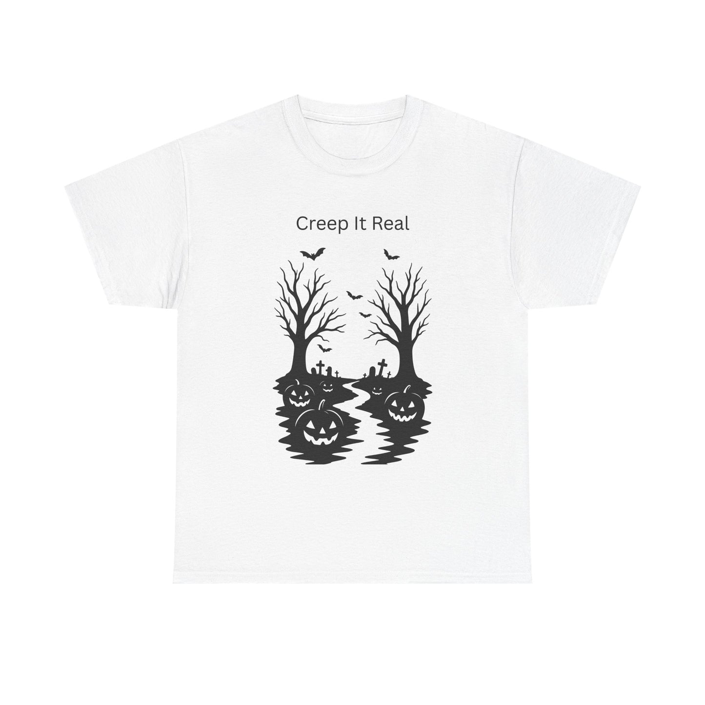 Halloween T‑Shirt — "Creep It Real" Pumpkin Jack‑O'Lantern Tee