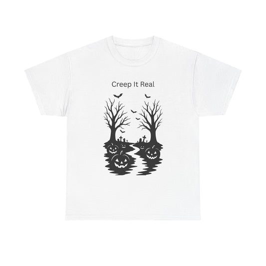 Halloween T‑Shirt — "Creep It Real" Pumpkin Jack‑O'Lantern Tee