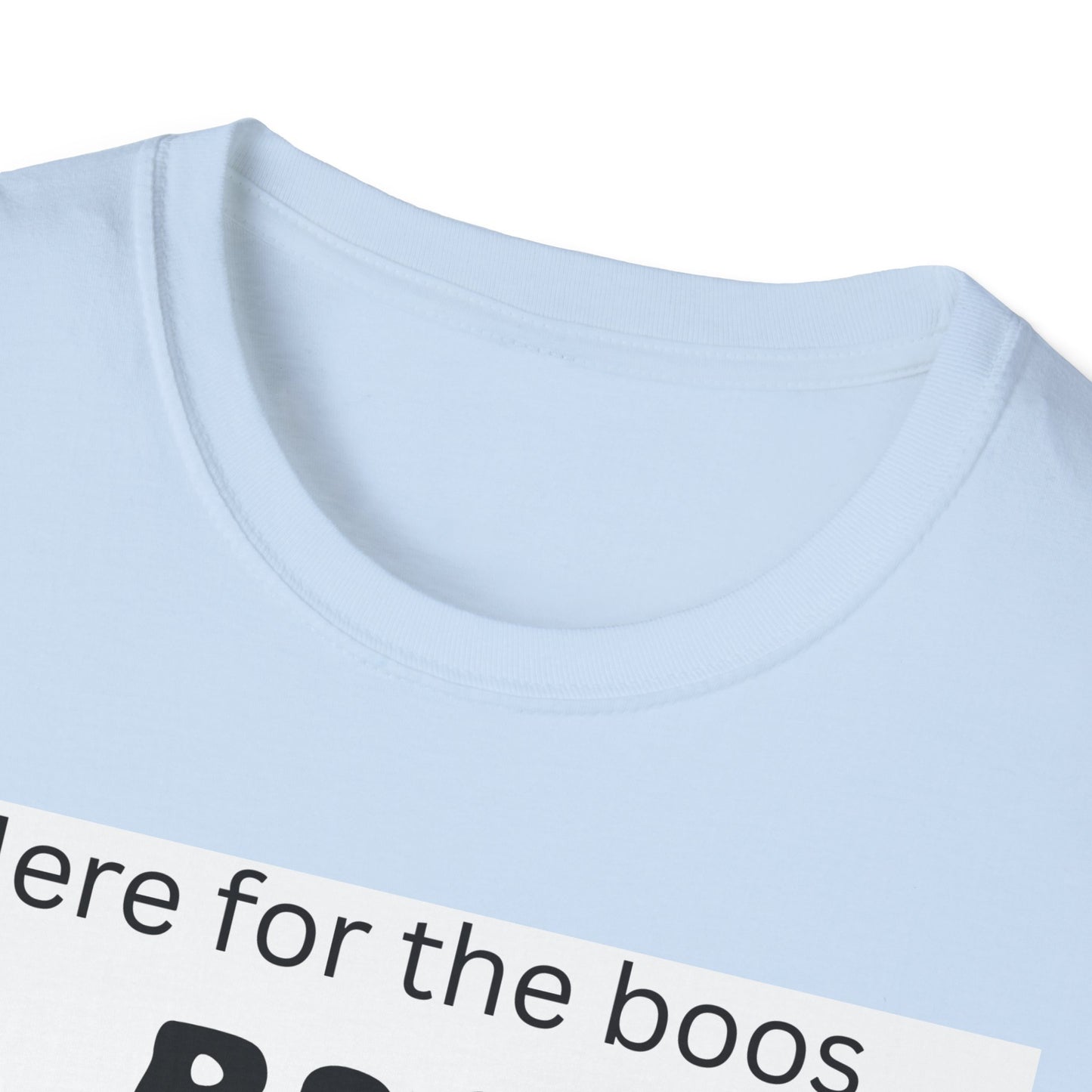 Halloween Ghost T-Shirt – "Here for the Boos" Boozy Ghost Party Tee