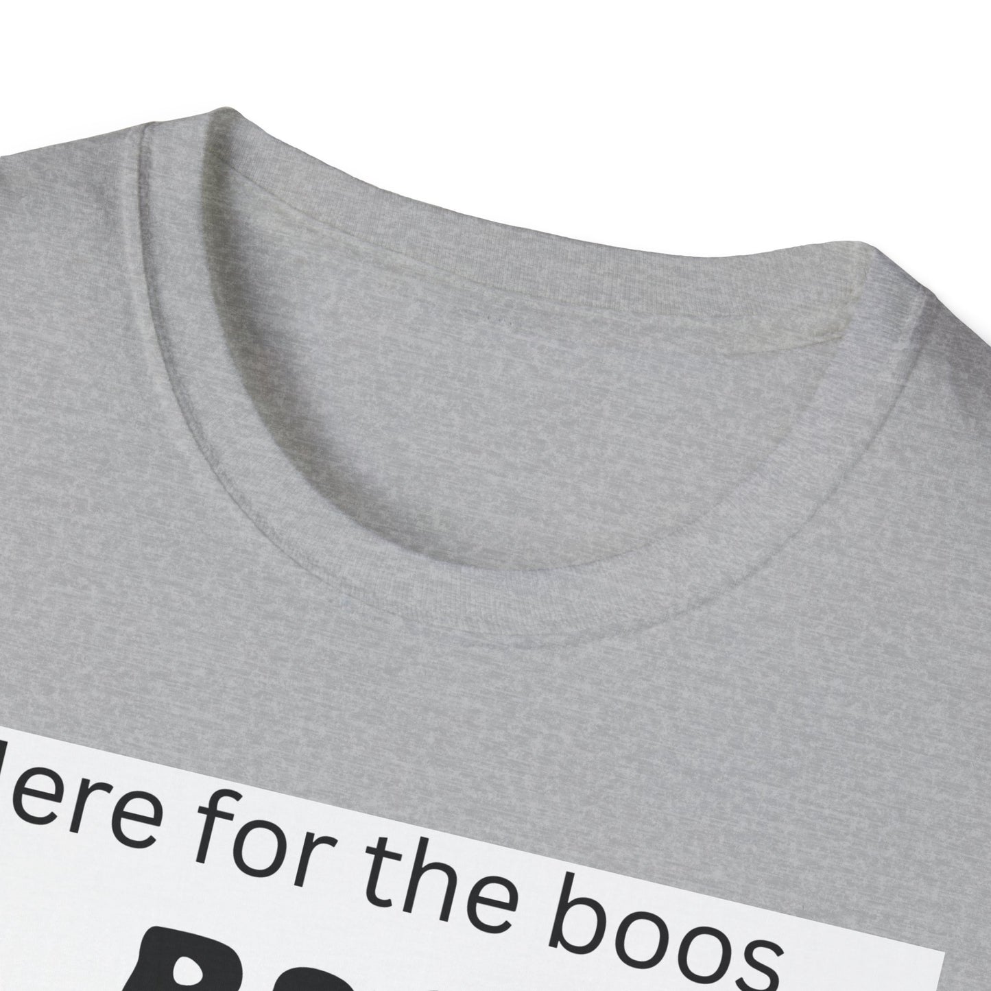 Halloween Ghost T-Shirt – "Here for the Boos" Boozy Ghost Party Tee
