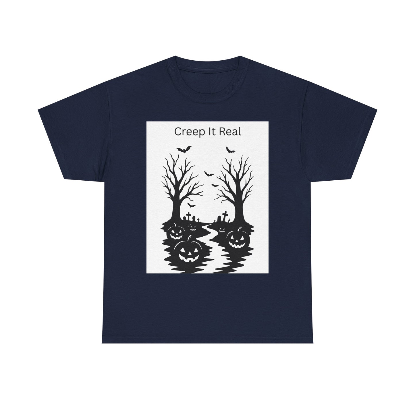 Halloween T‑Shirt — "Creep It Real" Pumpkin Jack‑O'Lantern Tee