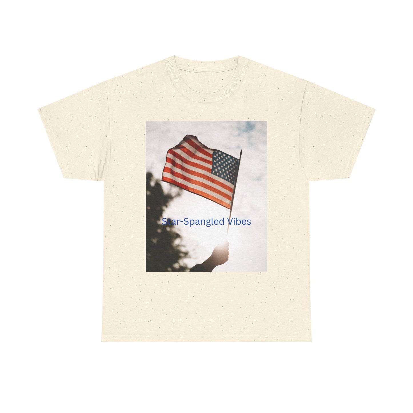 T-Shirt — "Star-Spangled Vibes" American Flag Photo Tee | 4th of July Patriotic Shirt