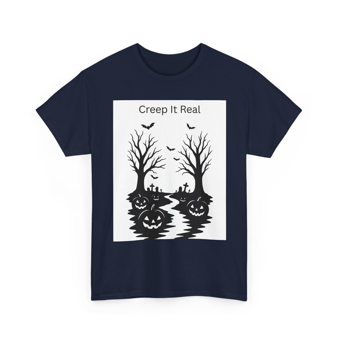 Halloween T‑Shirt — "Creep It Real" Pumpkin Jack‑O'Lantern Tee