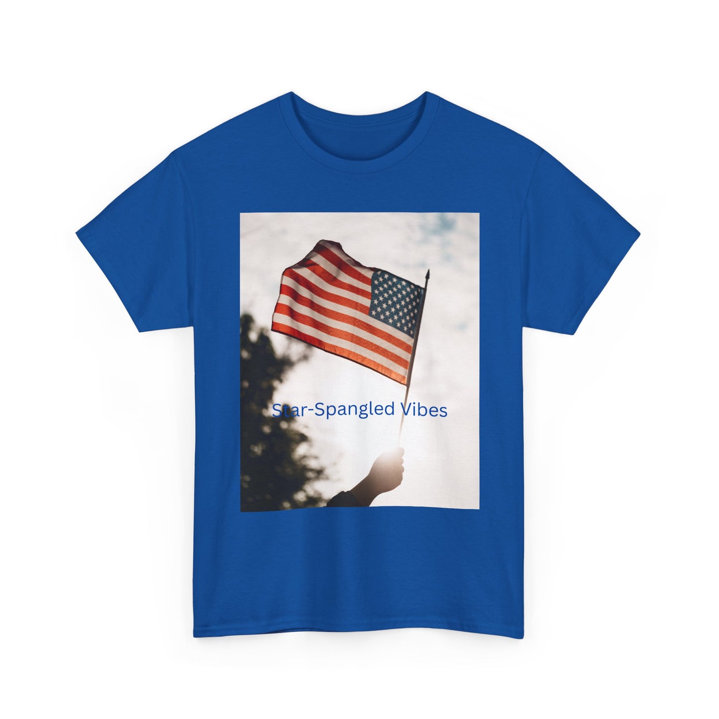 T-Shirt — "Star-Spangled Vibes" American Flag Photo Tee | 4th of July Patriotic Shirt