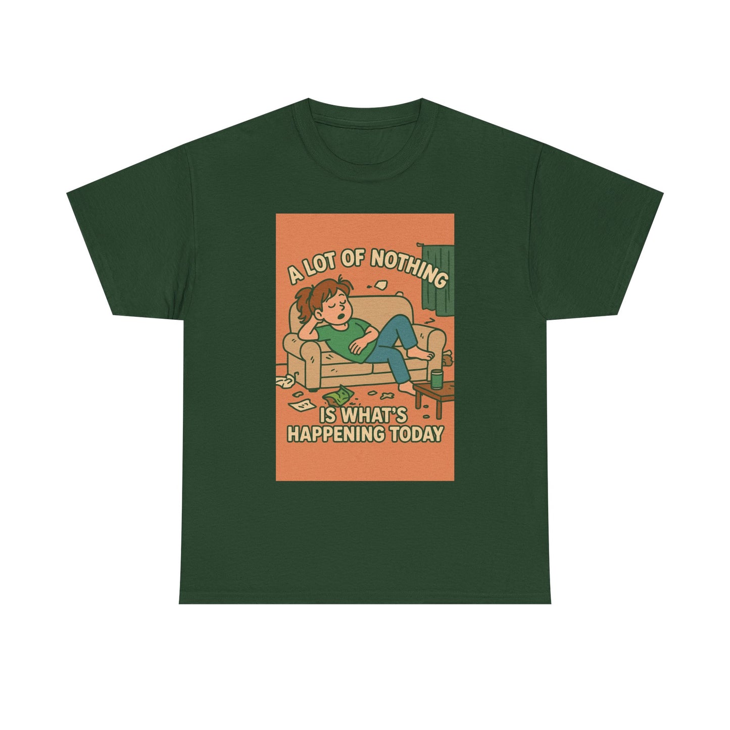 Casual Humor Tee - "A Lot of Nothing Is What's Happening Today" - Perfect for Relaxing Days, Gift for Friends, Self-Care, Chill Vibes, [...]