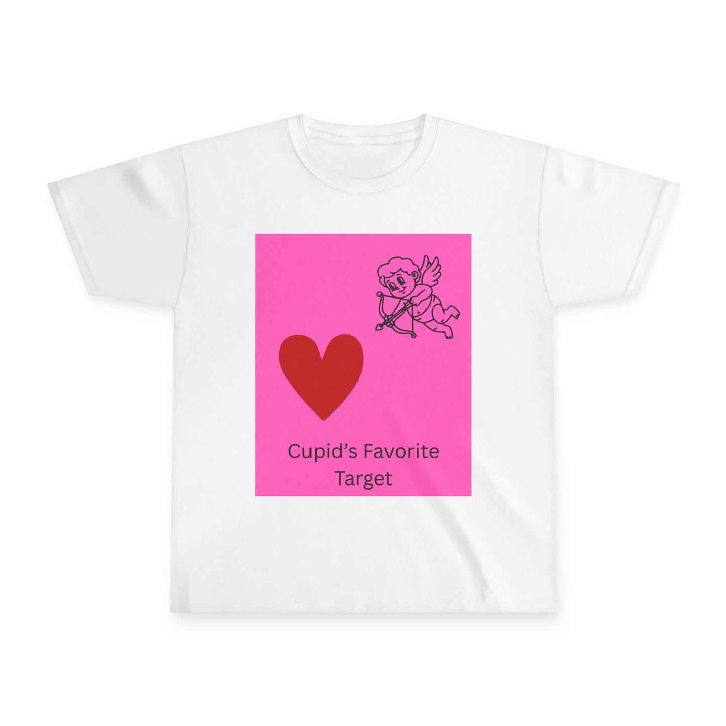 Youth Tee — "Cupid's Favorite Target" Valentine Heart Design