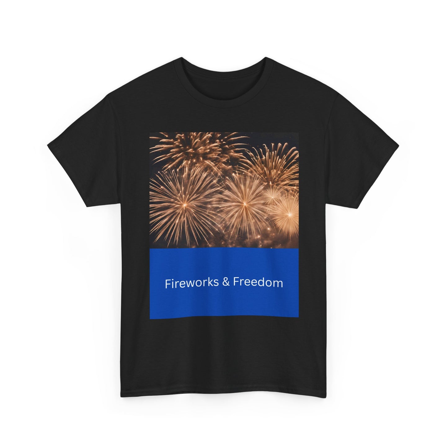 Fireworks & Freedom T-Shirt — American Flag Fourth of July Tee