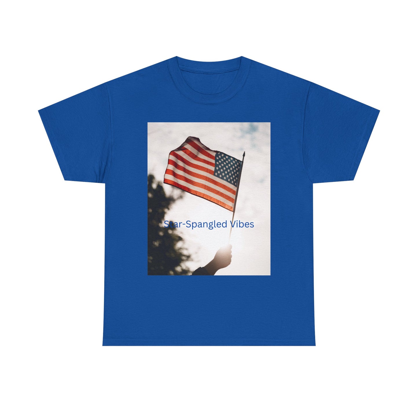 T-Shirt — "Star-Spangled Vibes" American Flag Photo Tee | 4th of July Patriotic Shirt