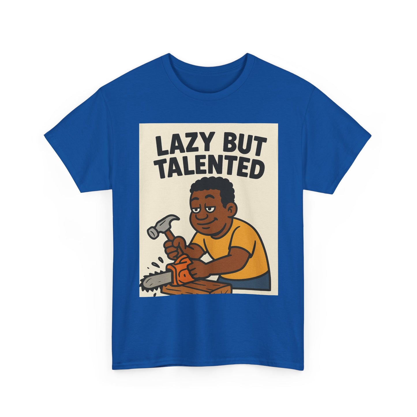 Lazy But Talented Unisex Heavy Cotton Tee - Fun Graphic T-Shirt for Creative Minds