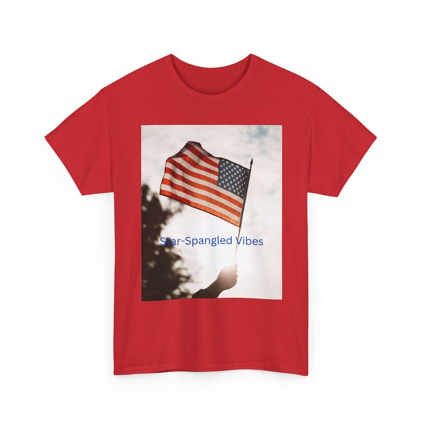 T-Shirt — "Star-Spangled Vibes" American Flag Photo Tee | 4th of July Patriotic Shirt