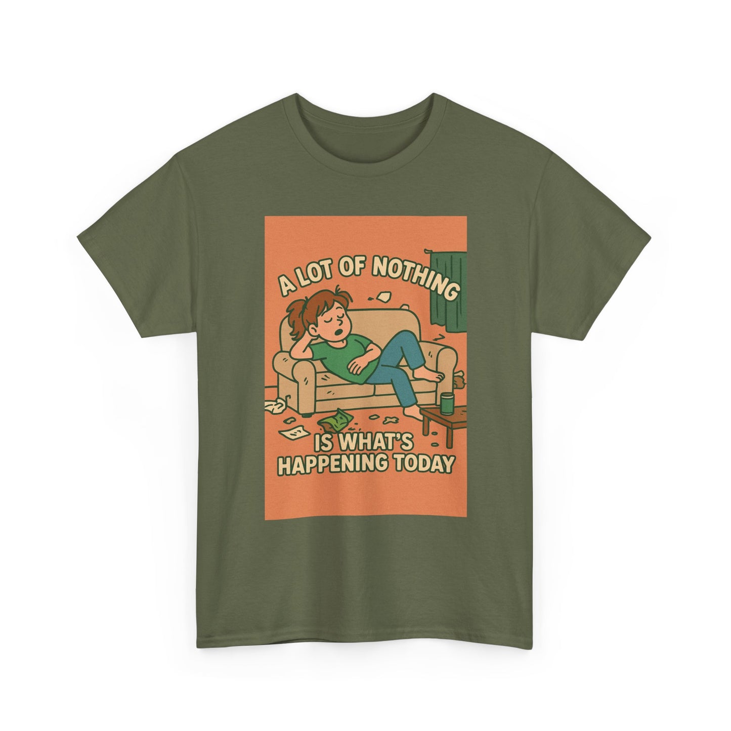 Casual Humor Tee - "A Lot of Nothing Is What's Happening Today" - Perfect for Relaxing Days, Gift for Friends, Self-Care, Chill Vibes, [...]