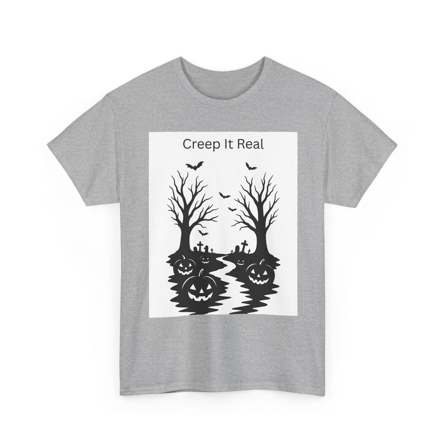 Halloween T‑Shirt — "Creep It Real" Pumpkin Jack‑O'Lantern Tee