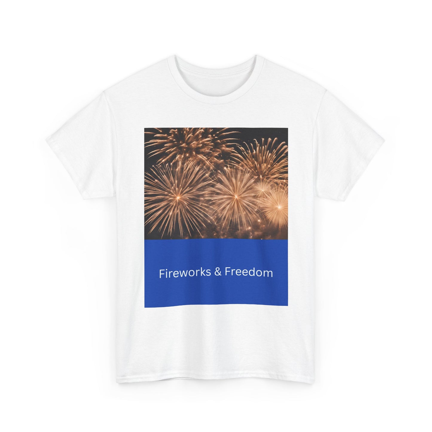 Fireworks & Freedom T-Shirt — American Flag Fourth of July Tee