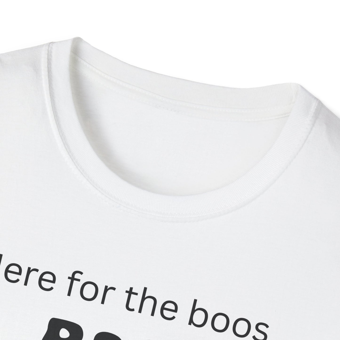 Halloween Ghost T-Shirt – "Here for the Boos" Boozy Ghost Party Tee