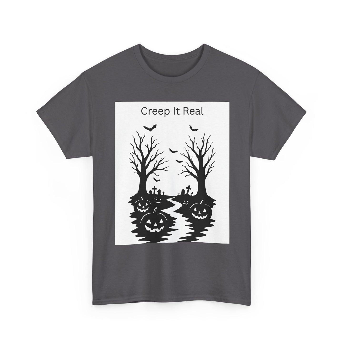 Halloween T‑Shirt — "Creep It Real" Pumpkin Jack‑O'Lantern Tee